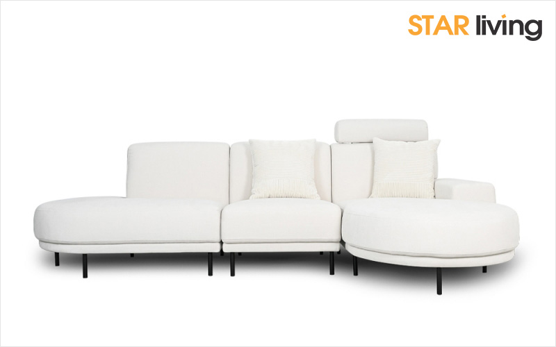 long white sofa